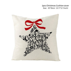 Christmas Cushion Throw Pillow Cover - Calligrams - Festive Fancies