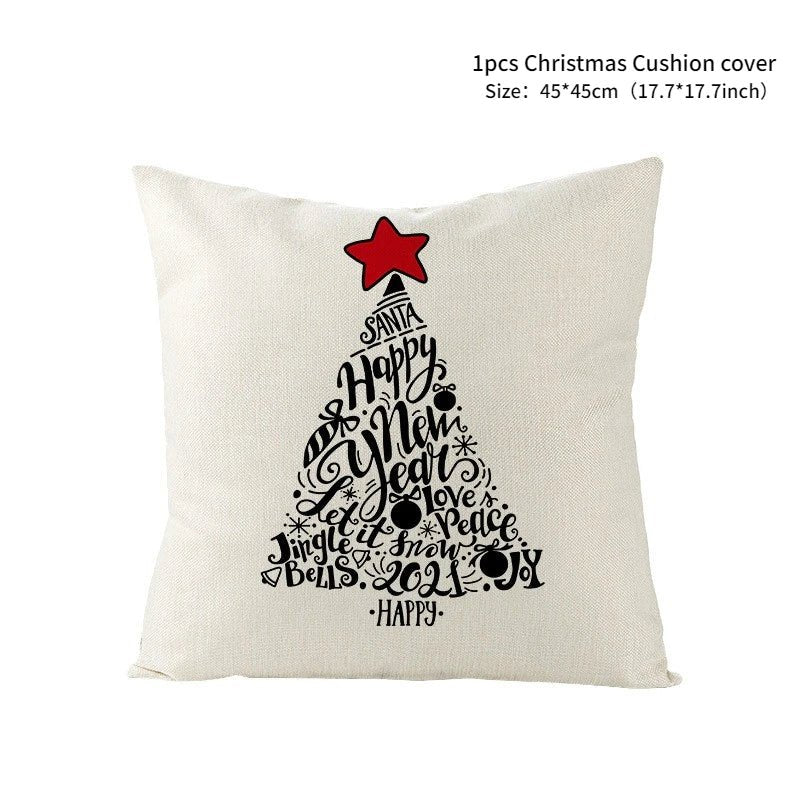 Christmas Cushion Throw Pillow Cover - Calligrams - Festive Fancies