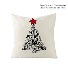 Christmas Cushion Throw Pillow Cover - Calligrams - Festive Fancies