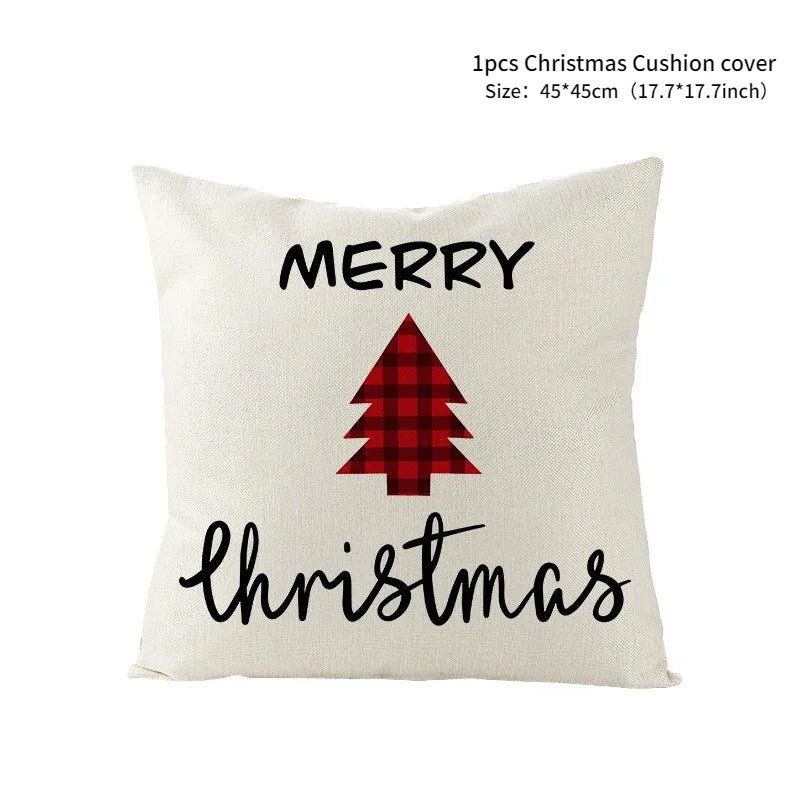 Christmas Cushion Throw Pillow Cover - Plaid - Festive Fancies