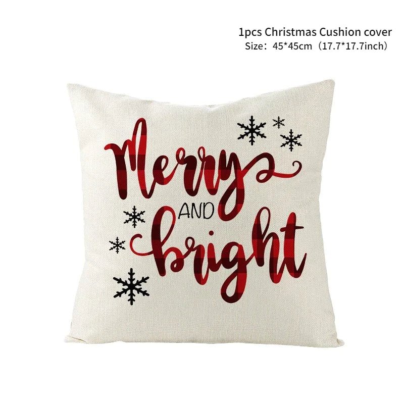 Christmas Cushion Throw Pillow Cover - Plaid - Festive Fancies