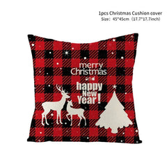 Christmas Cushion Throw Pillow Cover - Plaid - Festive Fancies