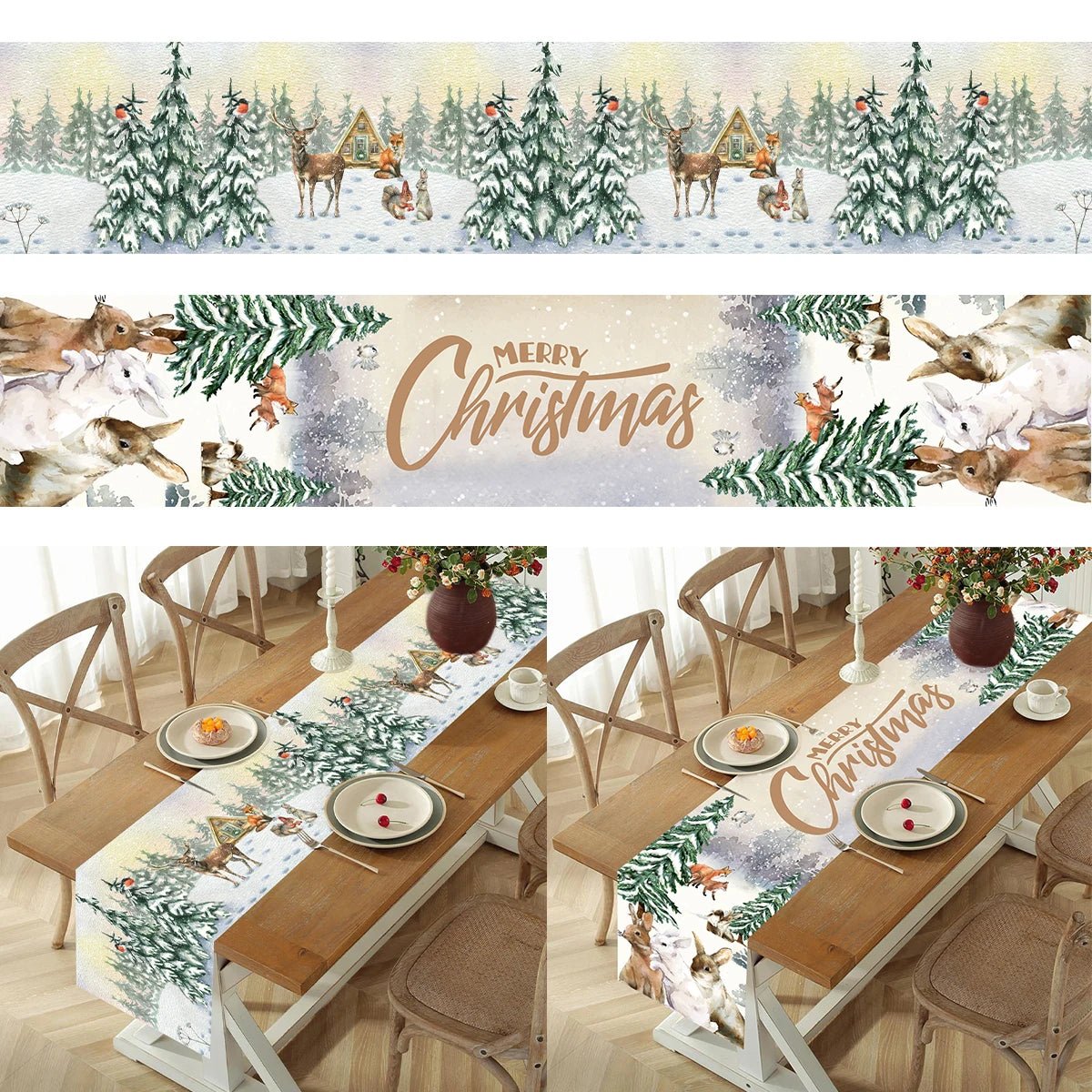 Christmas Table Runner - Assorted - Festive Fancies